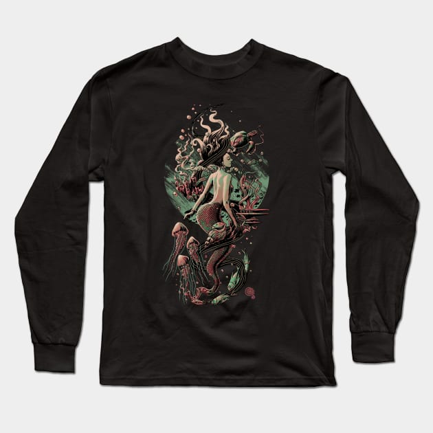 Mermaid Long Sleeve T-Shirt by qetza